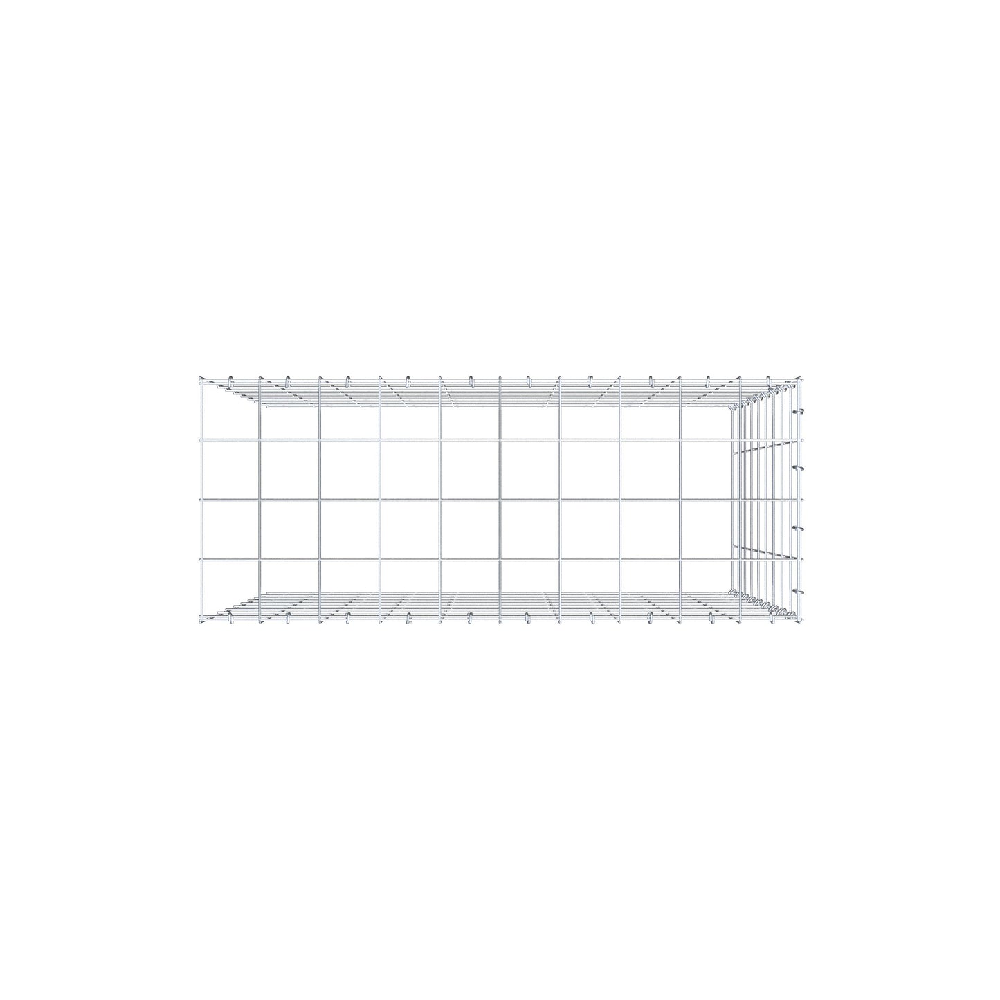 Add-on schanskorf type 4 100 cm x 90 cm x 40 cm (L x H x D), maaswijdte 10 cm x 10 cm, C-ring