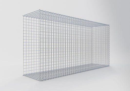 Gabion rapporté type 2 200 cm x 100 cm x 50 cm (L x H x P), mailles 5 cm x 5 cm, spirale