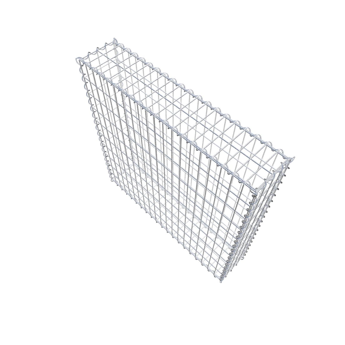 Gabione 100 cm x 100 cm x 20 cm (L x H x T), Maschenweite 5 cm x 10 cm, Spirale
