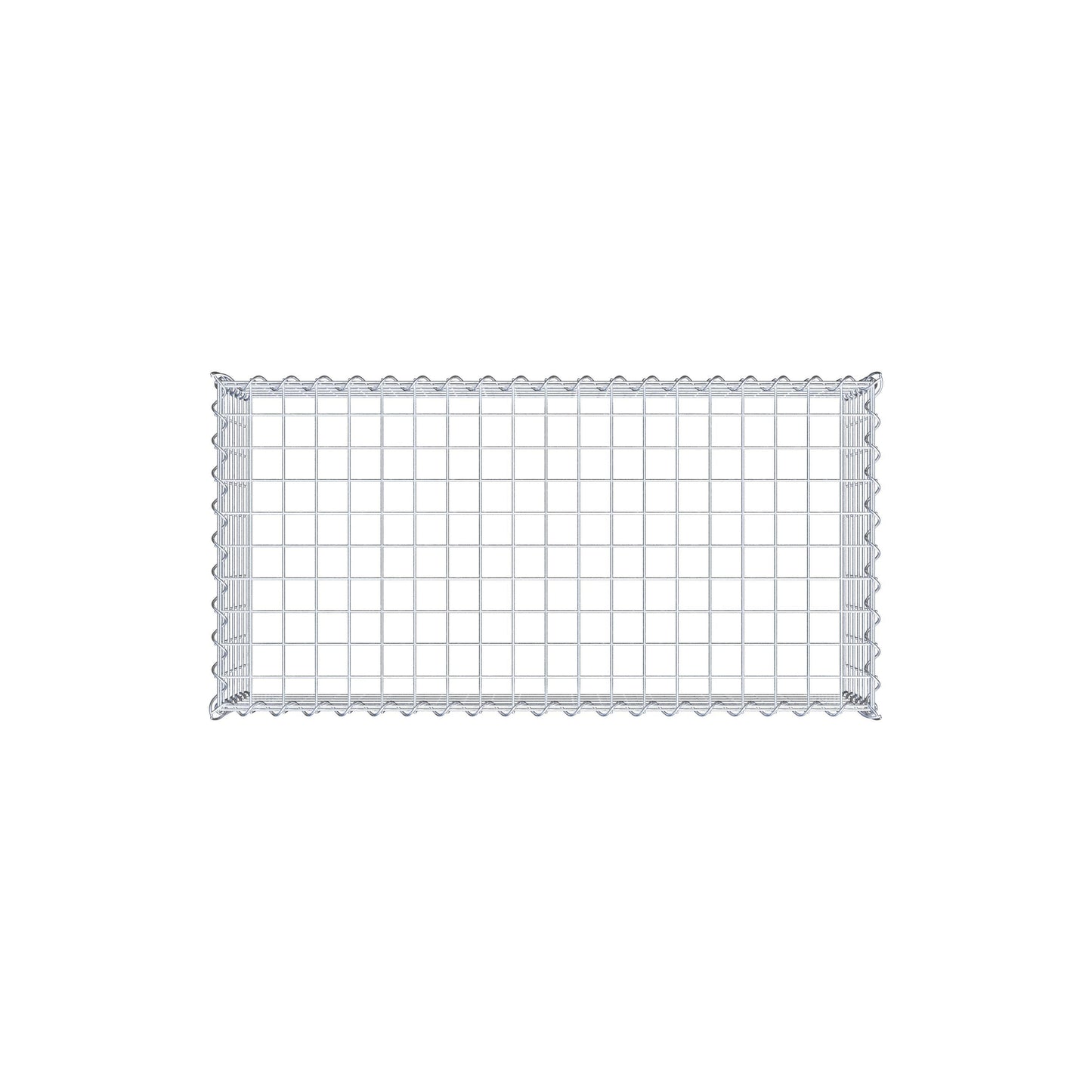 Opvokset gabion type 3 100 cm x 30 cm x 50 cm (L x H x D), maskestørrelse 5 cm x 5 cm, spiral