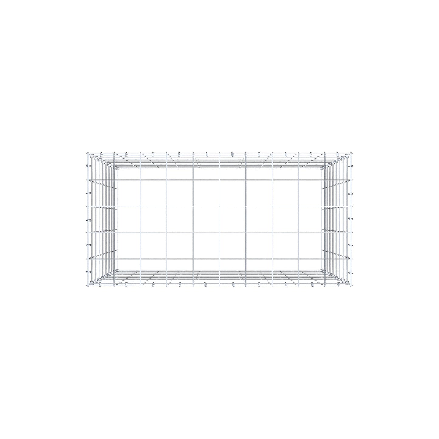 Anbaugabione Typ 3 100 cm x 90 cm x 50 cm (L x H x T), Maschenweite 10 cm x 10 cm, C-Ring