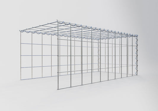 Gabion rapporté type 4 100 cm x 40 cm x 50 cm (L x H x P), mailles 10 cm x 10 cm, spirale