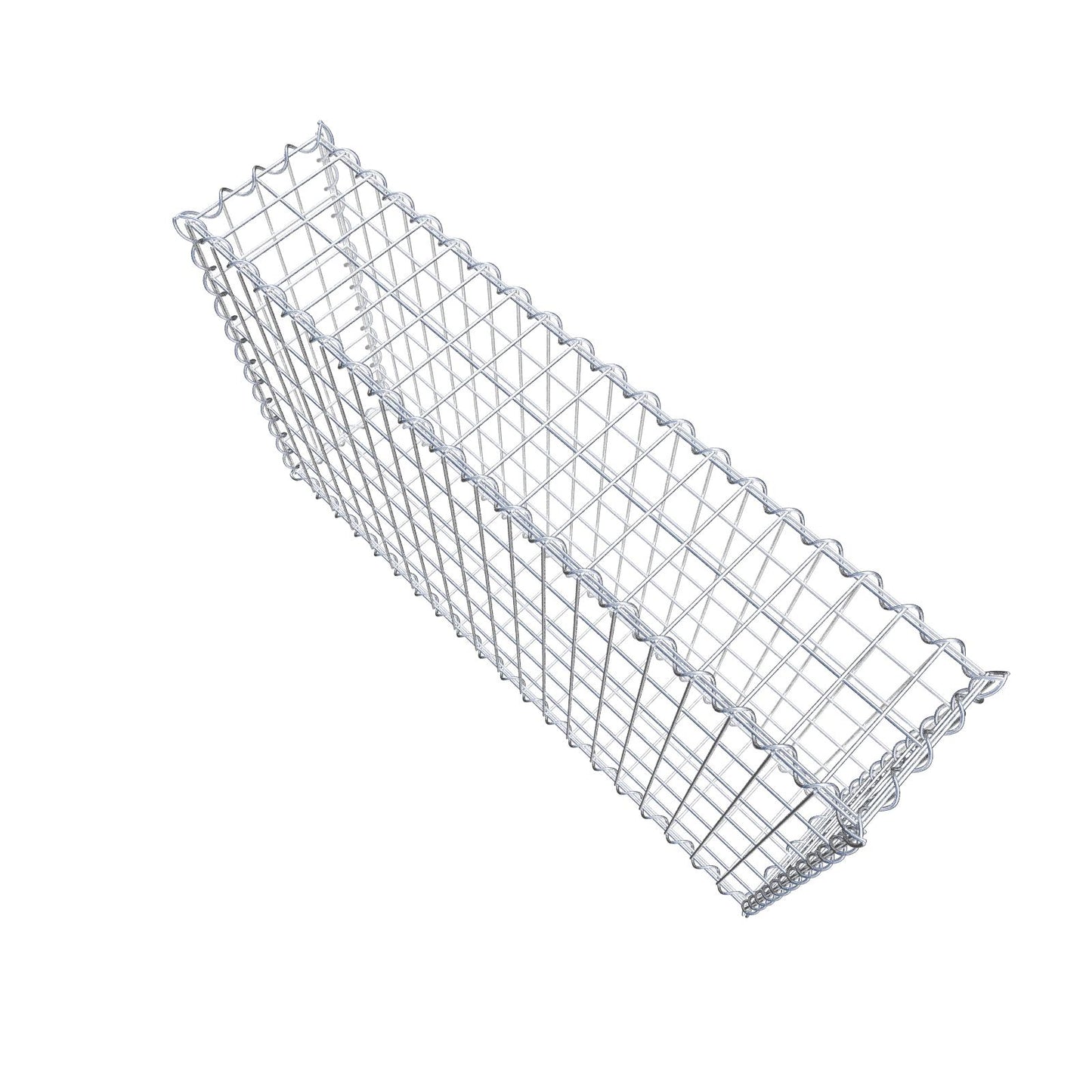 Gabion 100 cm x 60 cm x 20 cm (L x H x D), maskstorlek 5 cm x 10 cm, spiral