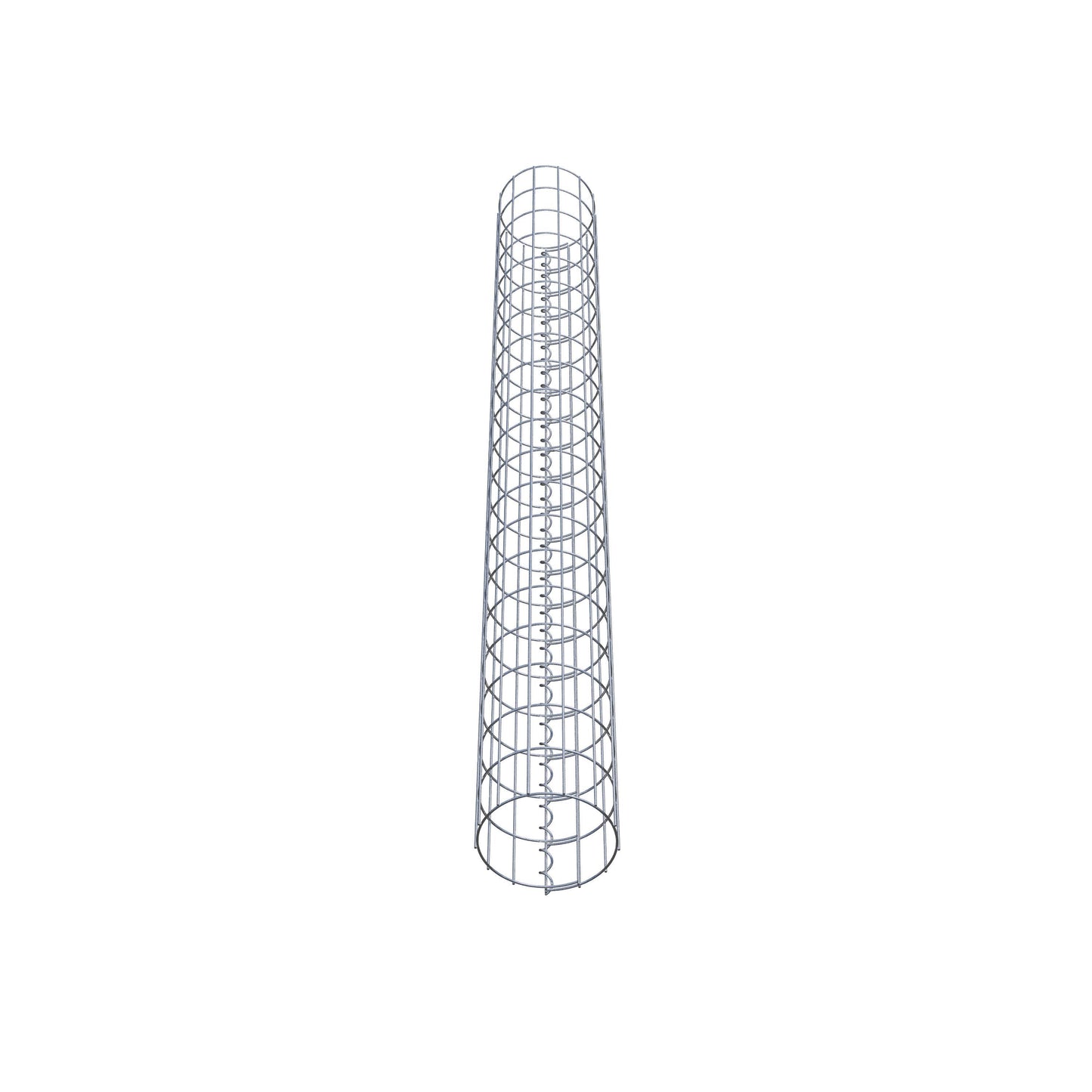 Gabionpelare, rund, varmförzinkad, 22 cm diameter, 200 cm höjd, MW 5 cm x 10 cm