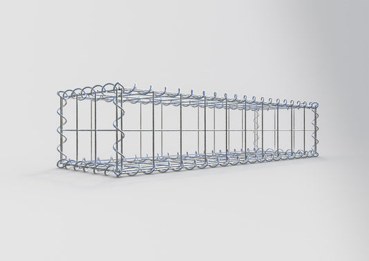 Gabione 100 cm x 20 cm x 30 cm (L x H x T), Maschenweite 10 cm x 10 cm, Spirale