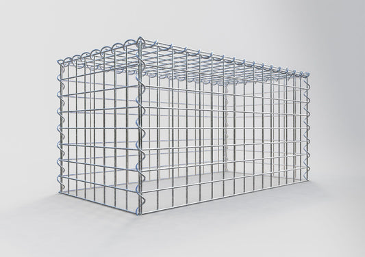 Gabbione aggiuntivo tipo 3 80 cm x 40 cm x 40 cm (L x H x P), dimensione maglia 5 cm x 5 cm, a spirale