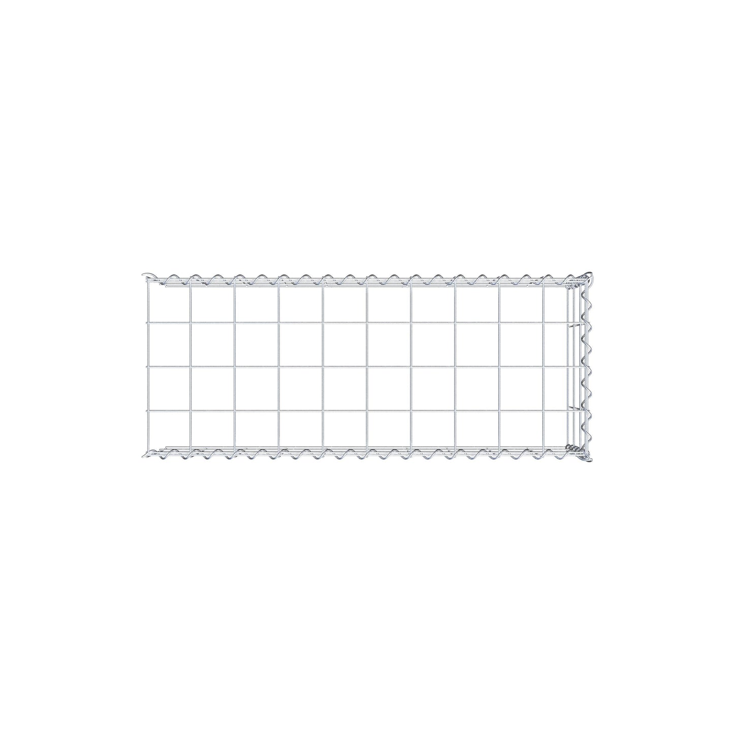 Grown-on gabion type 4 100 cm x 30 cm x 40 cm (L x H x D), mesh size 10 cm x 10 cm, spiral