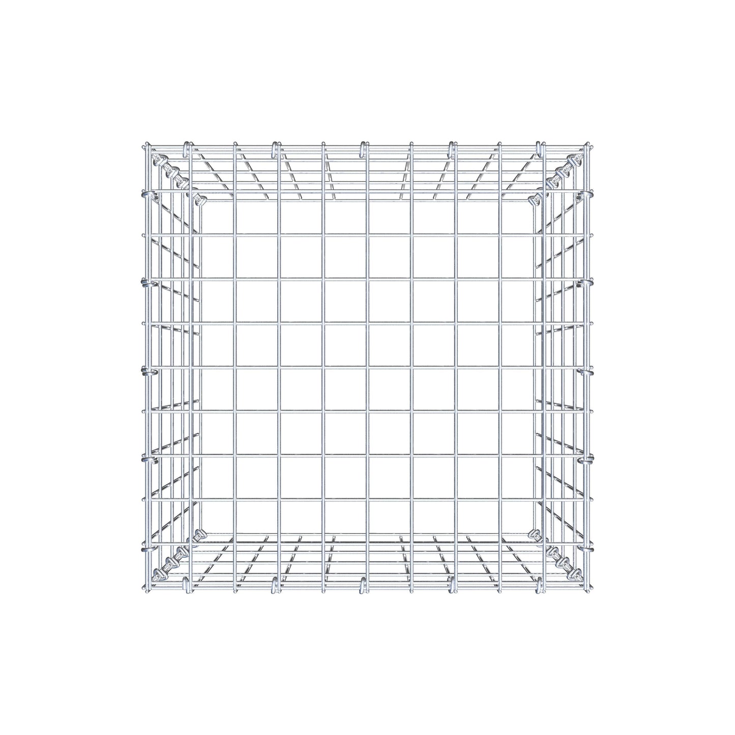 Opbouw schanskorf type 3 50 cm x 50 cm x 50 cm (L x H x D), maaswijdte 5 cm x 10 cm, C-ring