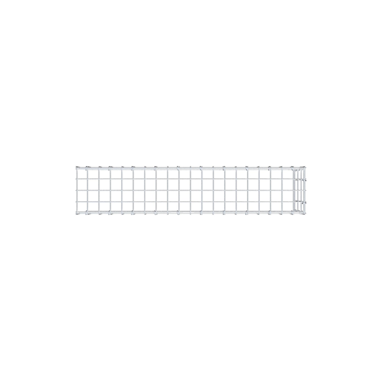 Mounted gabion type 4 100 cm x 30 cm x 20 cm (L x H x D), mesh size 5 cm x 10 cm, C-ring