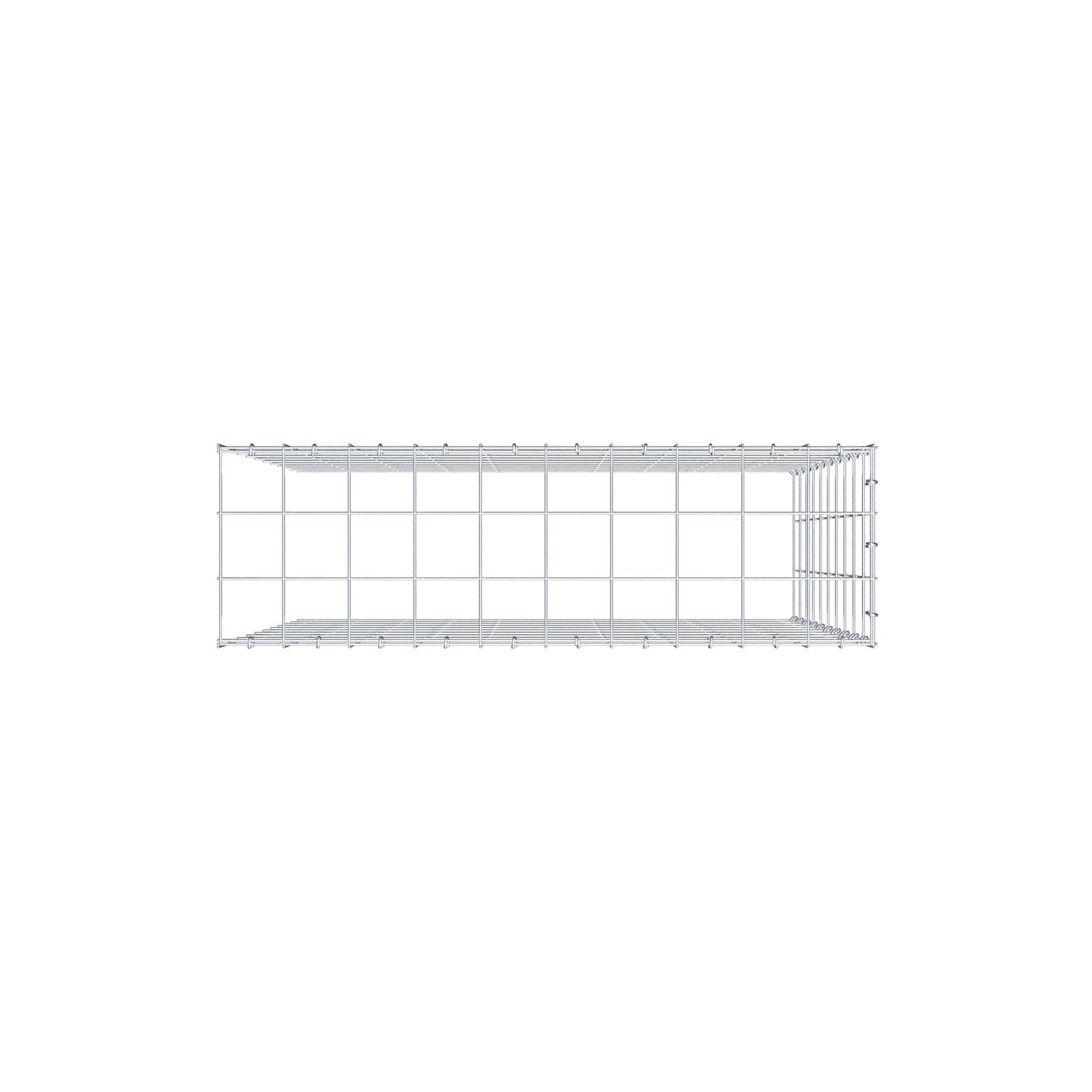 Anbaugabione Typ 4 100 cm x 100 cm x 30 cm (L x H x T), Maschenweite 10 cm x 10 cm, C-Ring