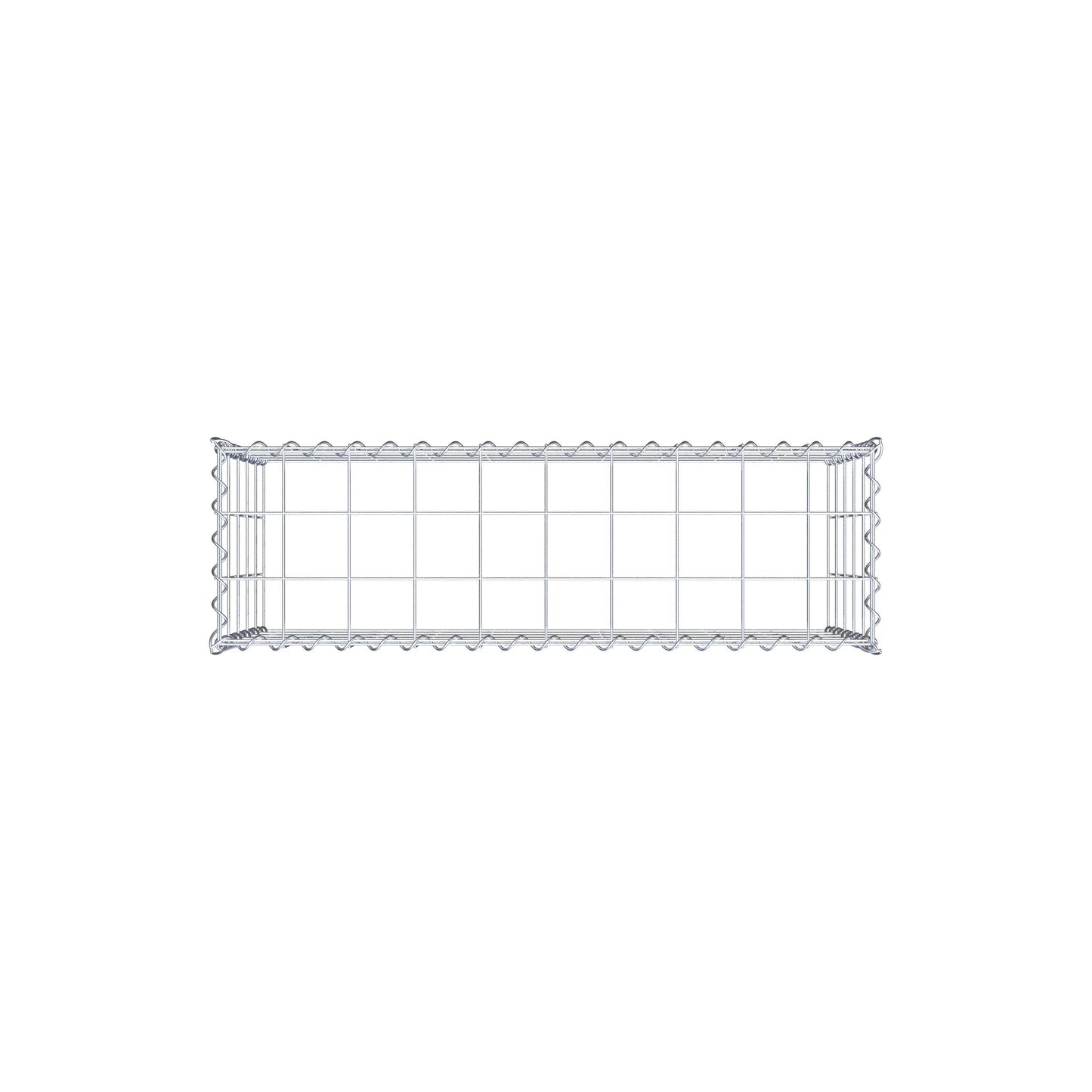 Opvokset gabion type 3 100 cm x 50 cm x 30 cm (L x H x D), maskestørrelse 10 cm x 10 cm, spiral