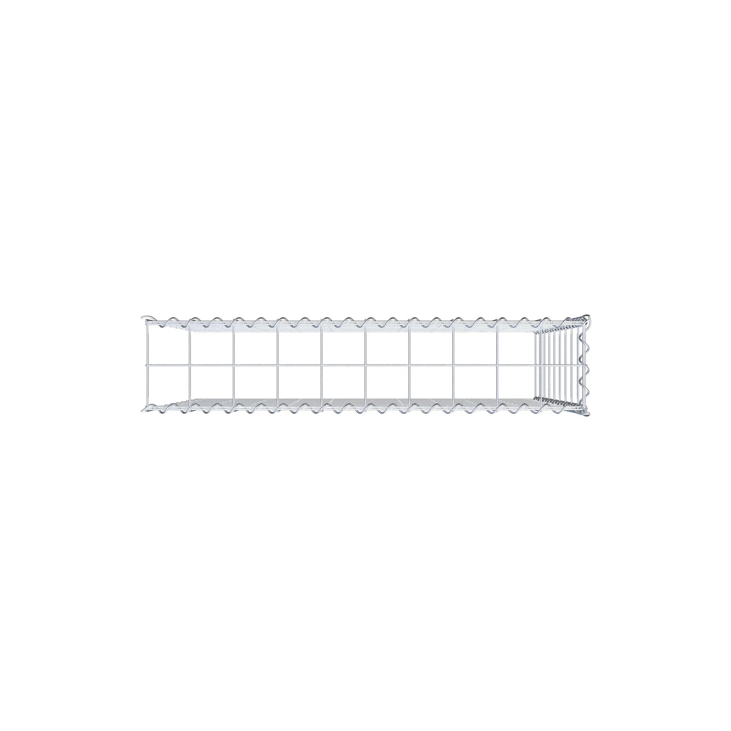 Gabion rapporté type 4 100 cm x 90 cm x 20 cm (L x H x P), mailles 10 cm x 10 cm, spirale
