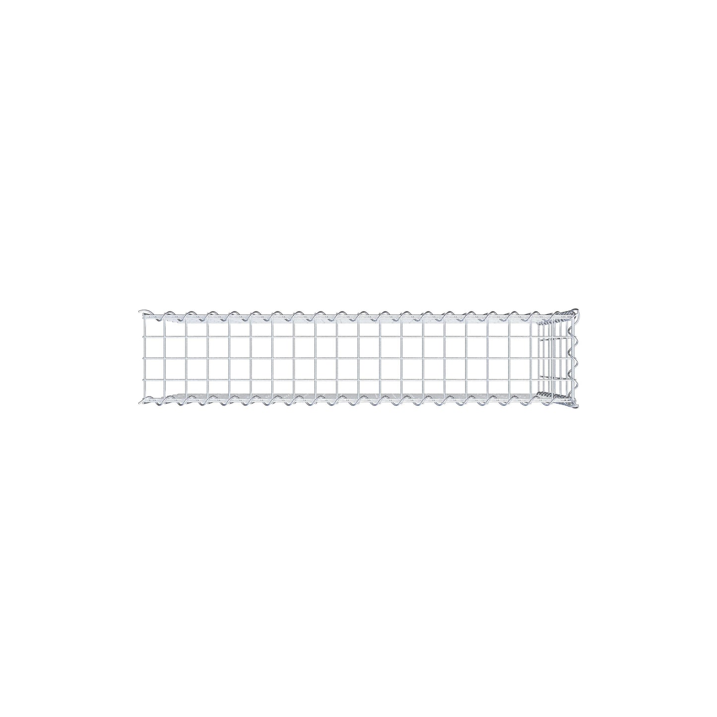 Gabbione aggiuntivo tipo 4 100 cm x 60 cm x 20 cm (L x H x P), dimensione maglia 5 cm x 10 cm, a spirale