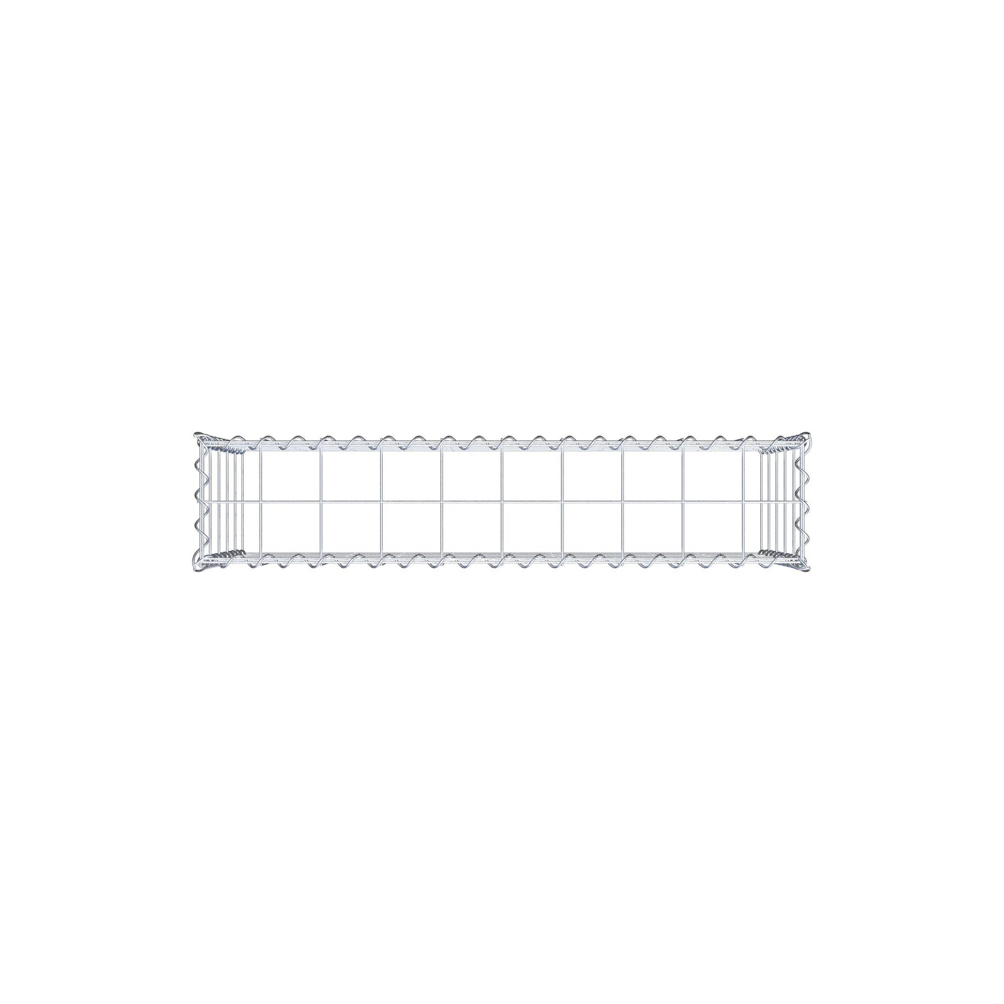 Opvokset gabion type 3 100 cm x 50 cm x 20 cm (L x H x D), maskestørrelse 10 cm x 10 cm, spiral