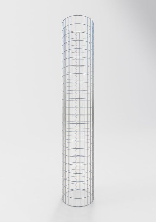 Gabionpelare rund 42 cm diameter, 230 cm höjd, maskstorlek 5 cm x 10 cm