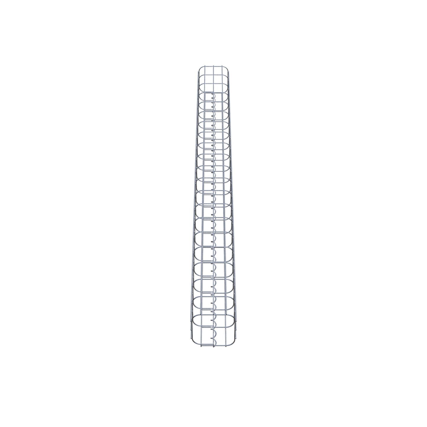 Colonna rettangolare in gabbione zincato a caldo, 17 cm x 17 cm, 200 cm di altezza, MW 5 cm x 10 cm