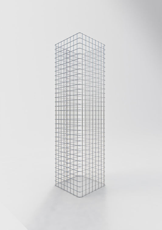 Gabionensäule eckig 42 cm x 42 cm, 160 cm Höhe, MW 5 cm x 5 cm