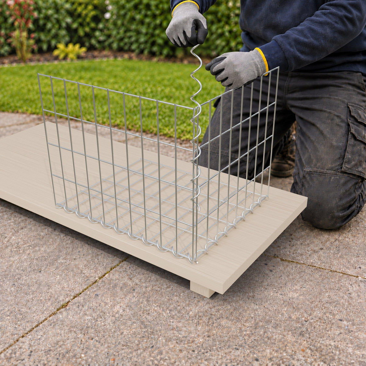 Gabion 50 cm x 40 cm x 40 cm (L x H x D), maskestørrelse 5 cm x 10 cm, spiral
