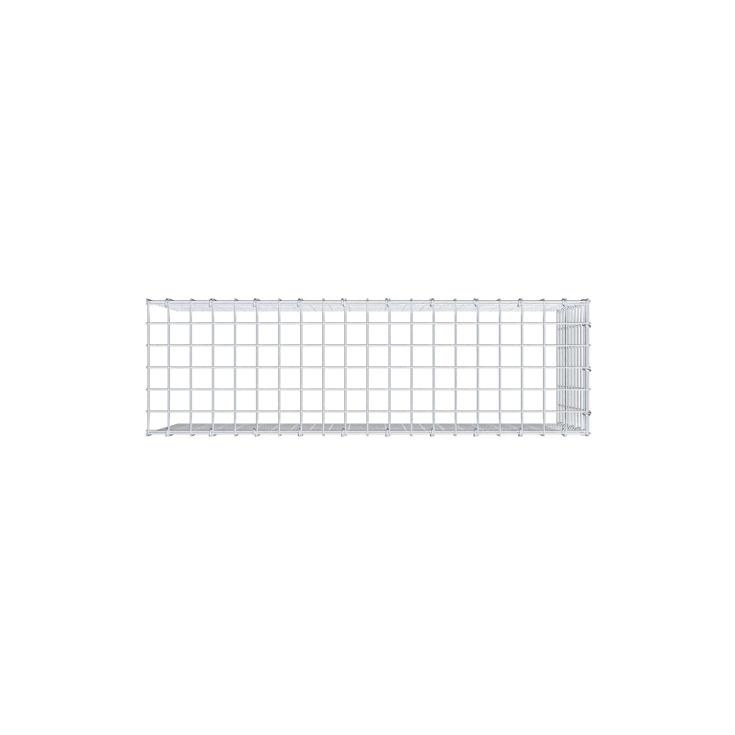 Gavión complementario de tipo 4 100 cm x 50 cm x 30 cm (largo x alto x fondo), malla 5 cm x 5 cm, anillo en C