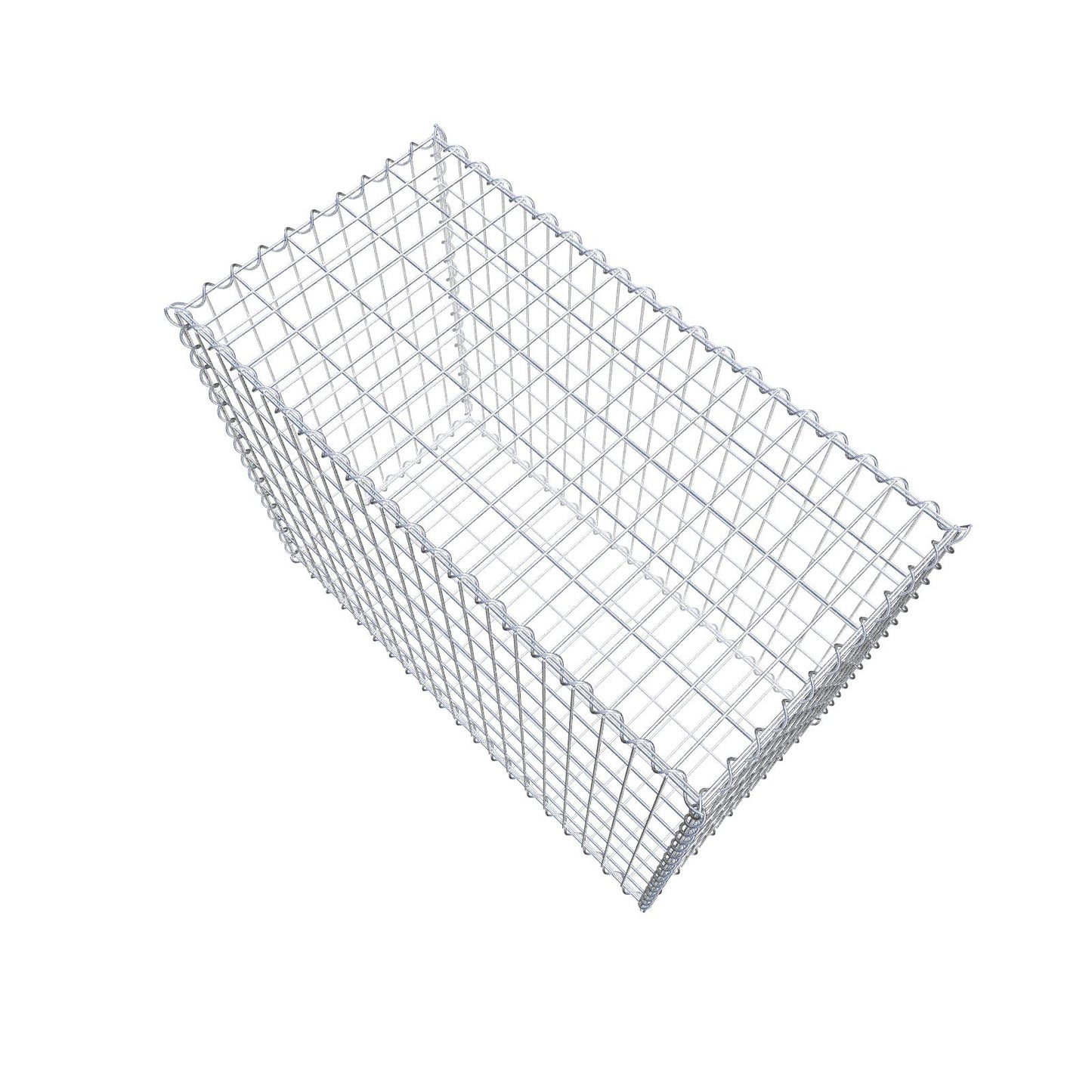 Gavión 100 cm x 80 cm x 50 cm (L x A x P), luz de malla 5 cm x 10 cm, en espiral