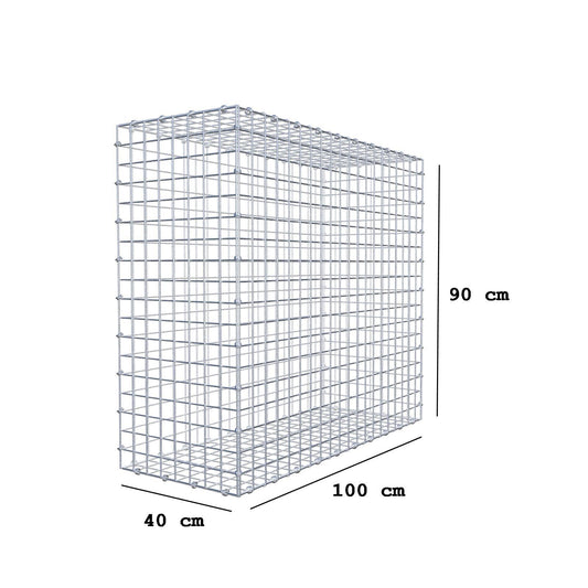 Schanskorf 100 cm x 90 cm x 40 cm (L x H x D), maaswijdte 5 x 5 cm, spiraalring
