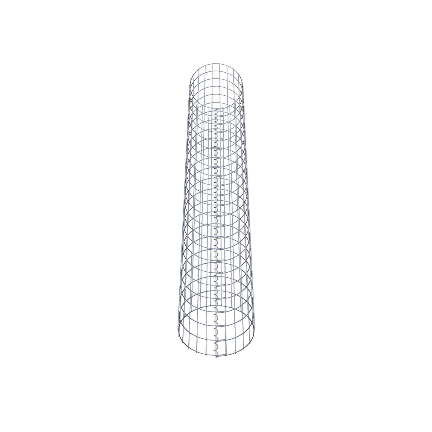 Gabion column around 37 cm diameter, 230 cm height, mesh size 5 cm x 10 cm