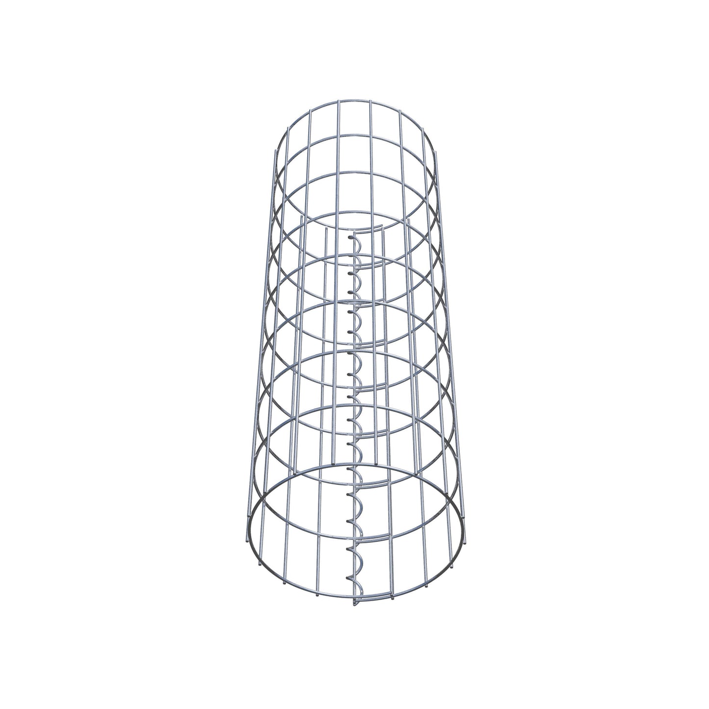Columna de gaviones redonda 27 cm de diámetro, 80 cm de altura, malla 5 cm x 10 cm