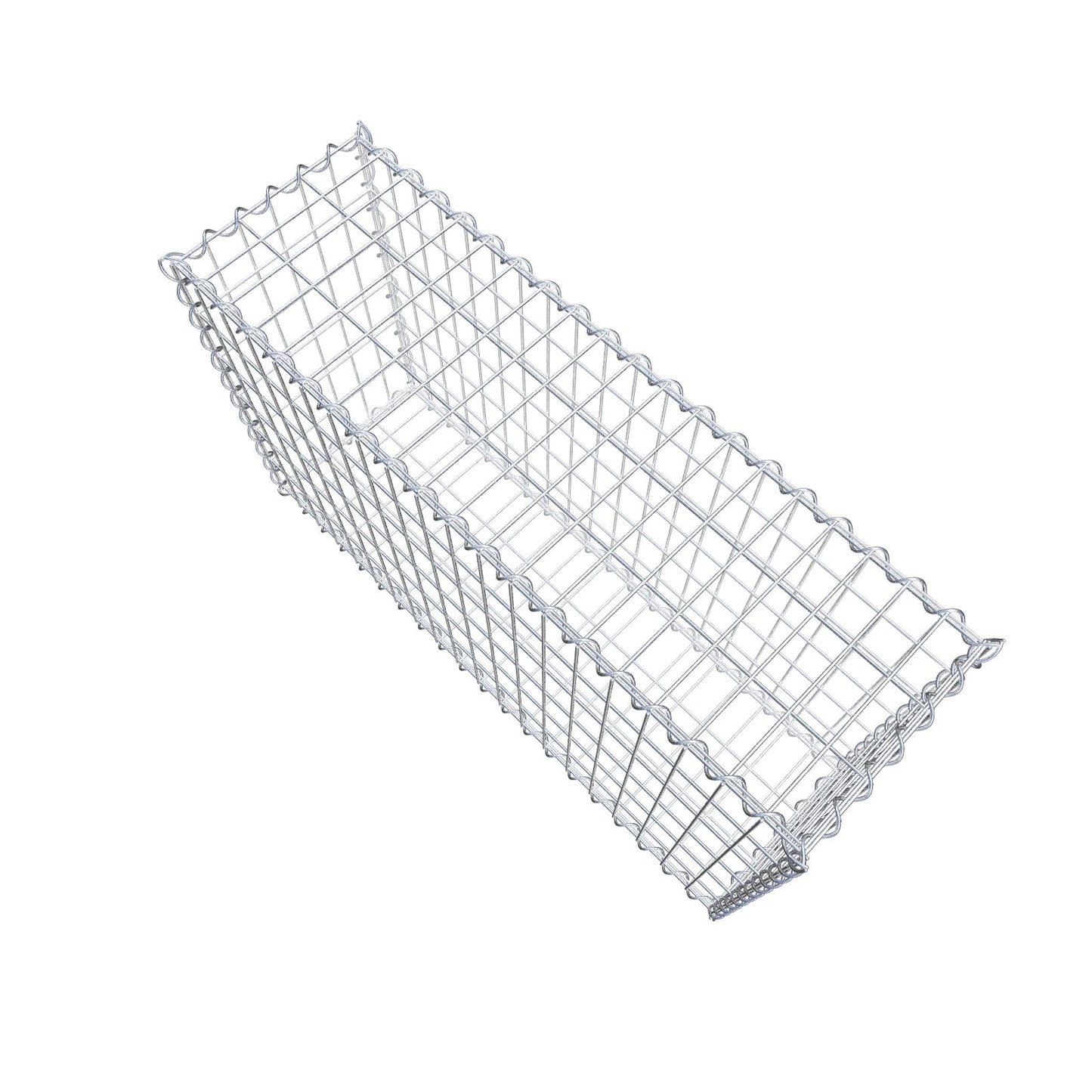 Gabbione 100 cm x 60 cm x 30 cm (L x H x P), maglia 5 cm x 10 cm, spirale