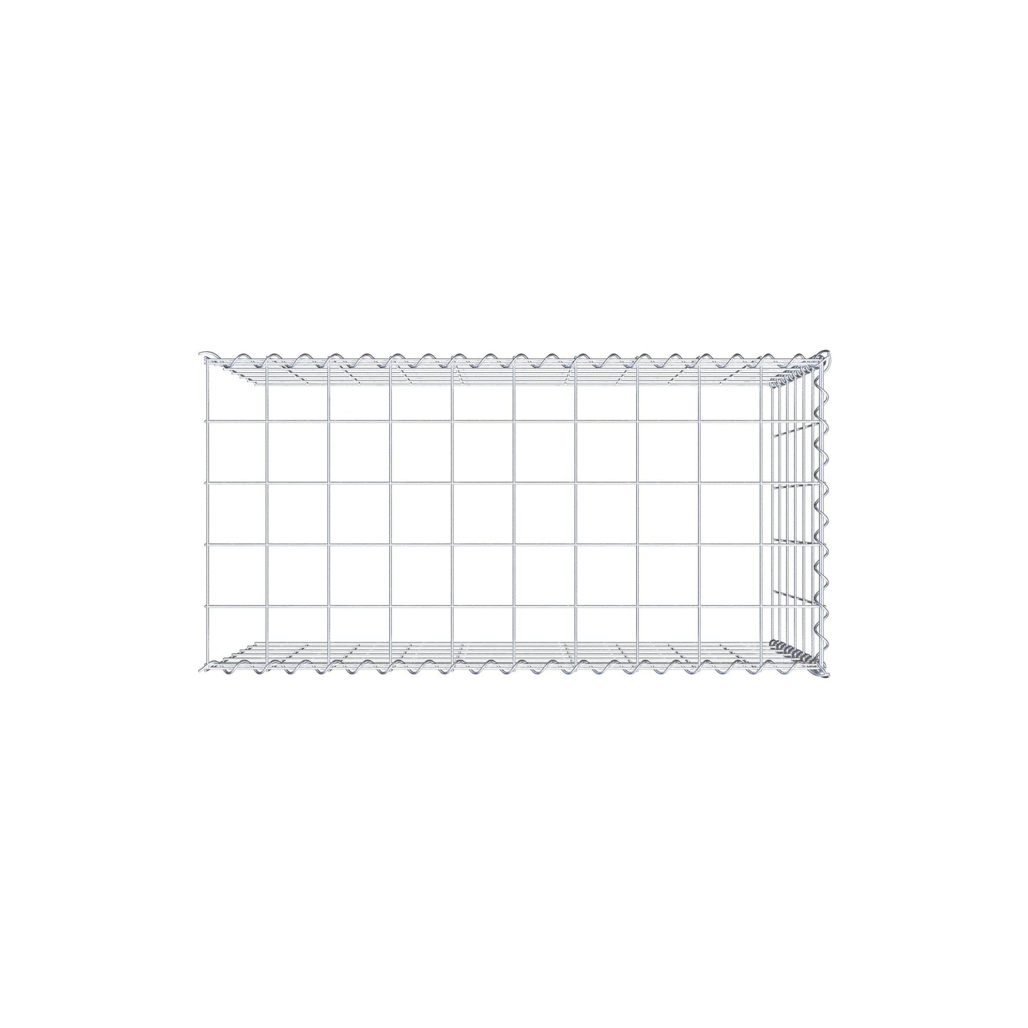 Anbaugabione Typ 4 100 cm x 60 cm x 50 cm (L x H x T), Maschenweite 10 cm x 10 cm, Spirale