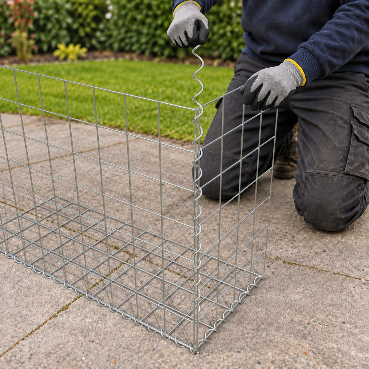 Gabion 100 cm x 70 cm x 40 cm (L x H x P), mailles 10 cm x 10 cm, spirale