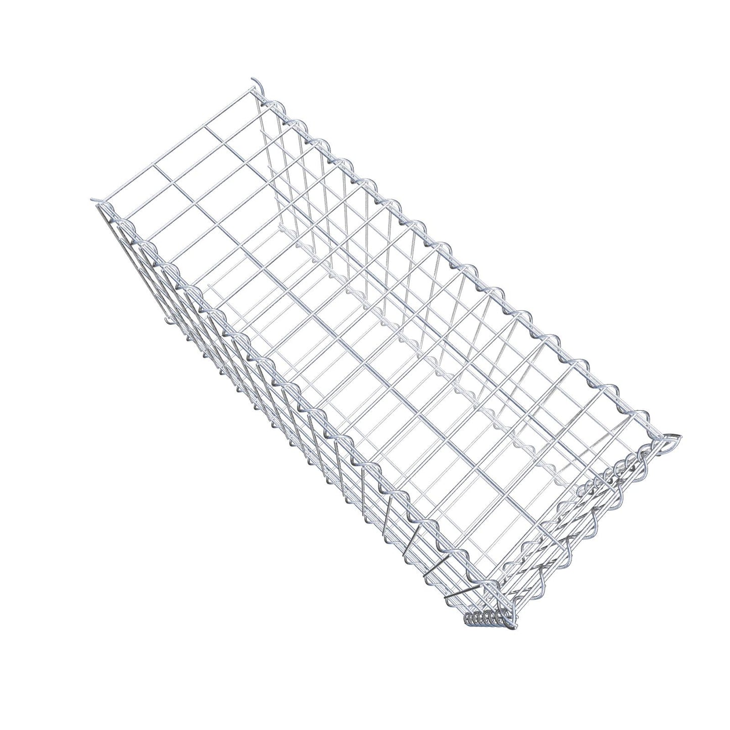 Gabion rapporté type 2 80 cm x 40 cm x 30 cm (L x H x P), mailles 5 cm x 10 cm, spirale