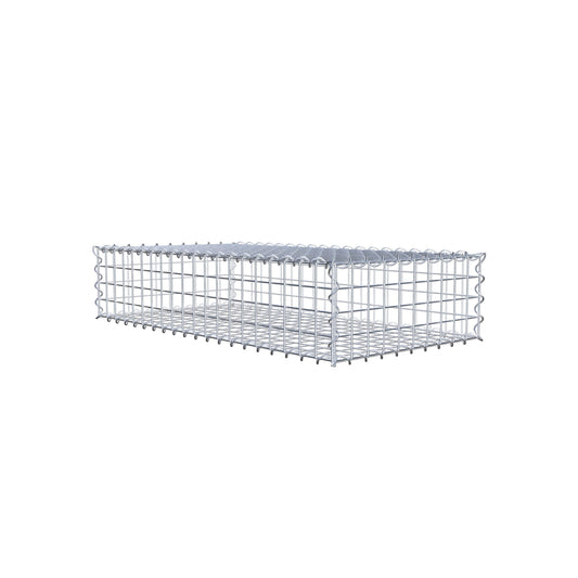 Gabbione 100 cm x 20 cm x 50 cm (L x H x P), maglia 5 cm x 5 cm, spirale
