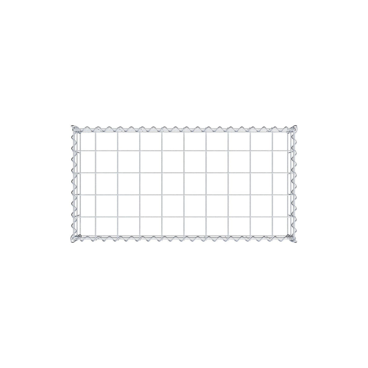 Opvokset gabion type 3 100 cm x 20 cm x 50 cm (L x H x D), maskestørrelse 10 cm x 10 cm, spiral