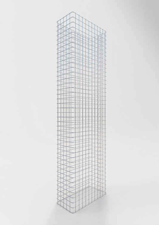Gabion hegn længde 57 cm, højde 160 cm, dybde 27 cm, maskestørrelse 5 x 5 cm
