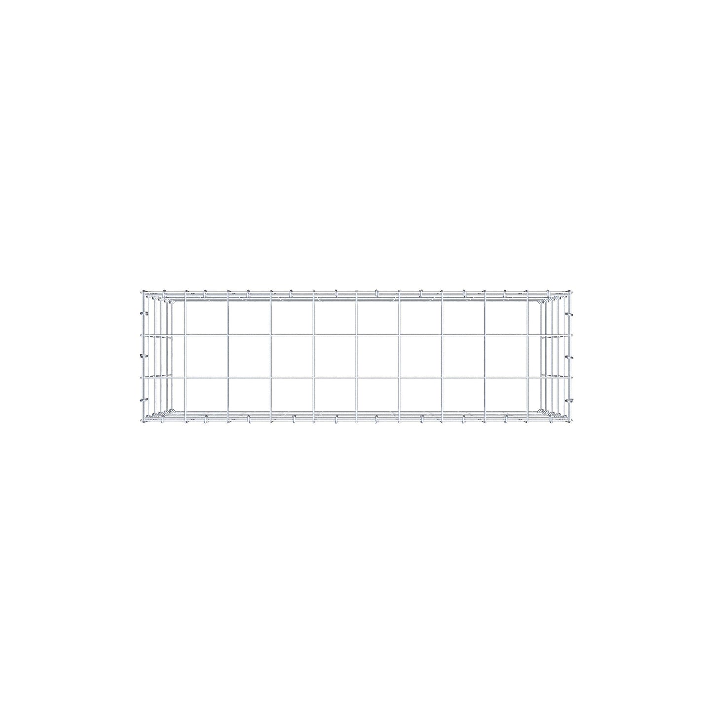 Monteret gabion type 3 100 cm x 50 cm x 30 cm (L x H x D), maskestørrelse 10 cm x 10 cm, C-ring