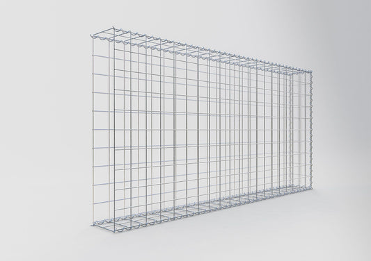 Gabion rapporté type 2 200 cm x 100 cm x 20 cm (L x H x P), mailles 10 cm x 10 cm, spirale