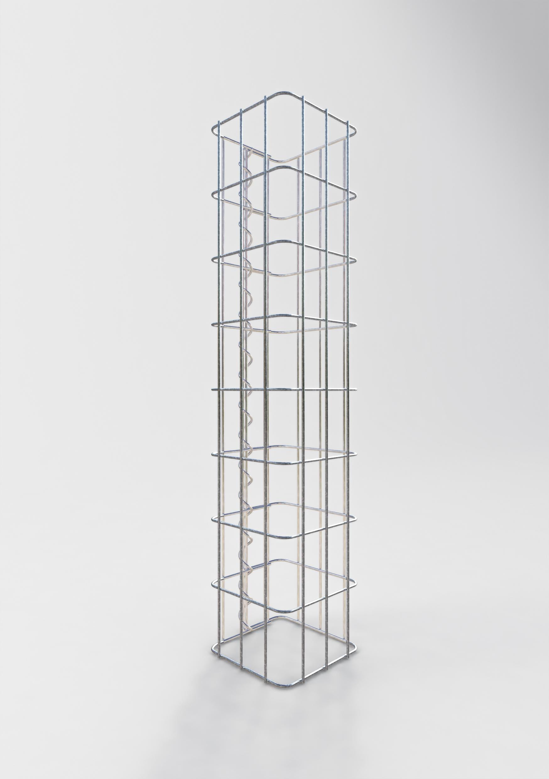 Gabionensäule eckig 17 cm x 17 cm, 80 cm Höhe, MW 5 cm x 10 cm