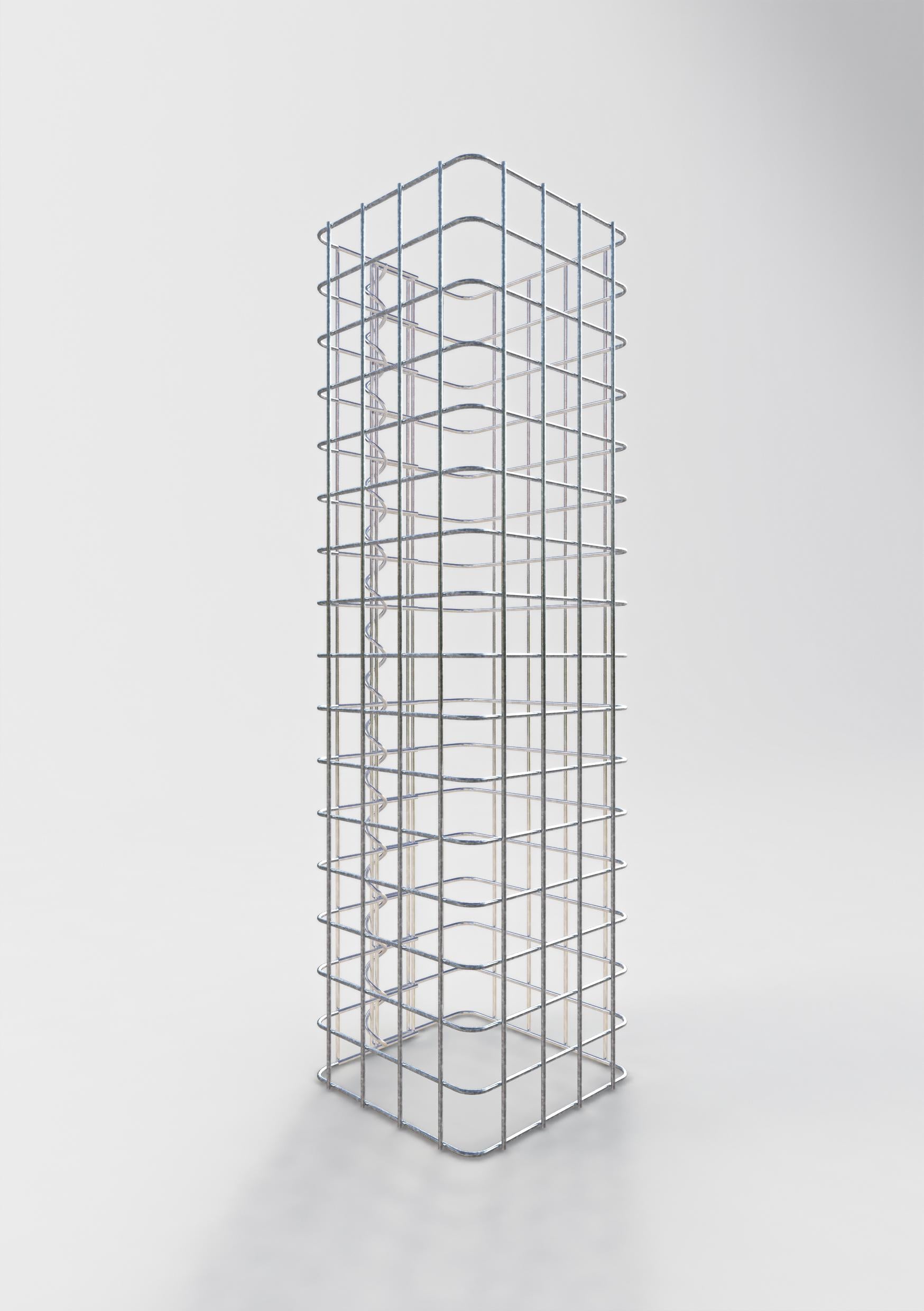 Gabionensäule eckig 22 cm x 22 cm, 80 cm Höhe, MW 5 cm x 5 cm