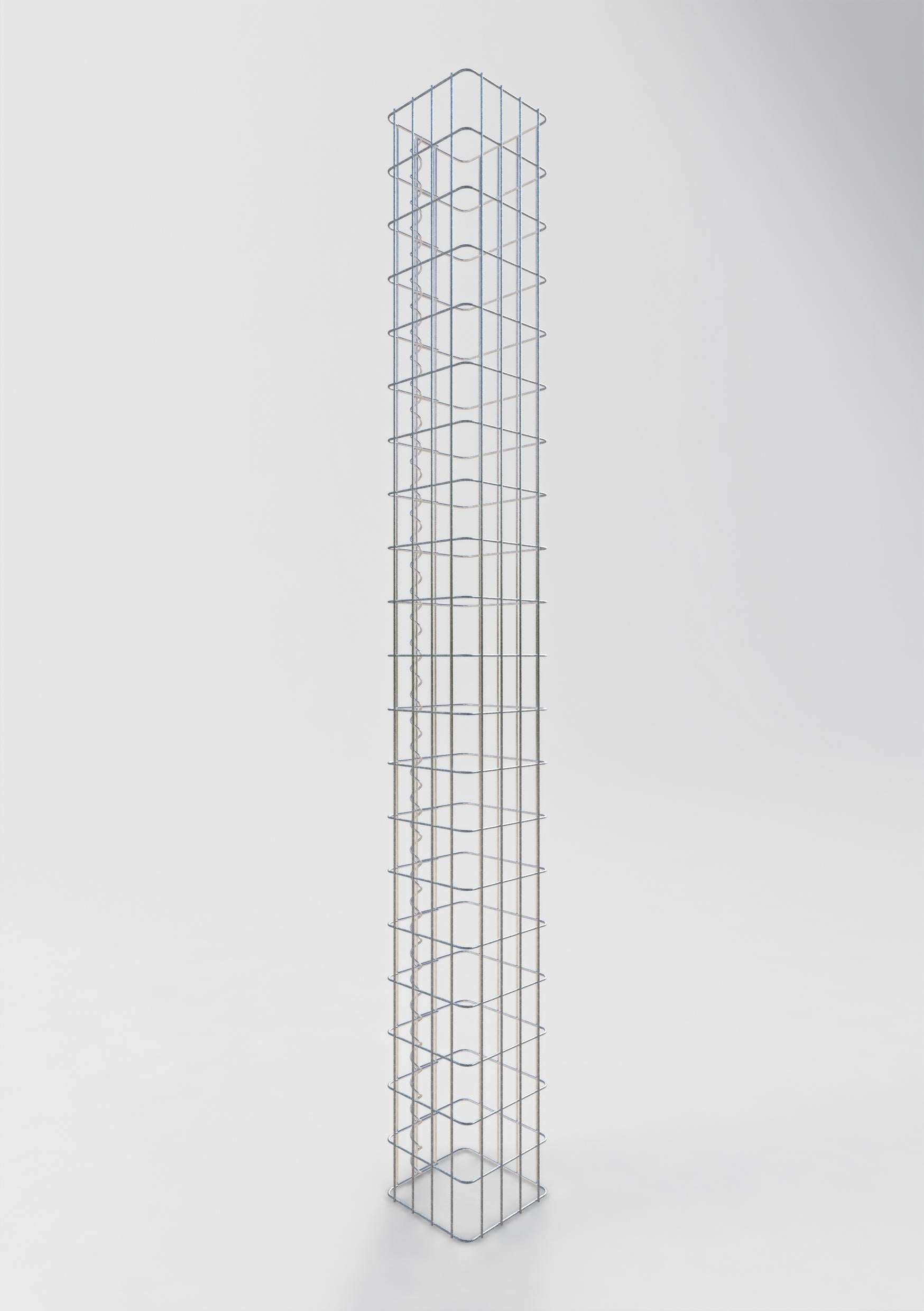 Gabion column square 22 cm x 22 cm, 200 cm high, MW 5 cm x 10 cm