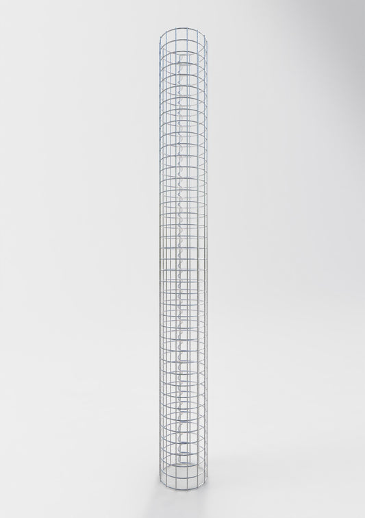 Colonne de gabion ronde 22 cm de diamètre, 200 cm de hauteur, maille 5 cm x 5 cm