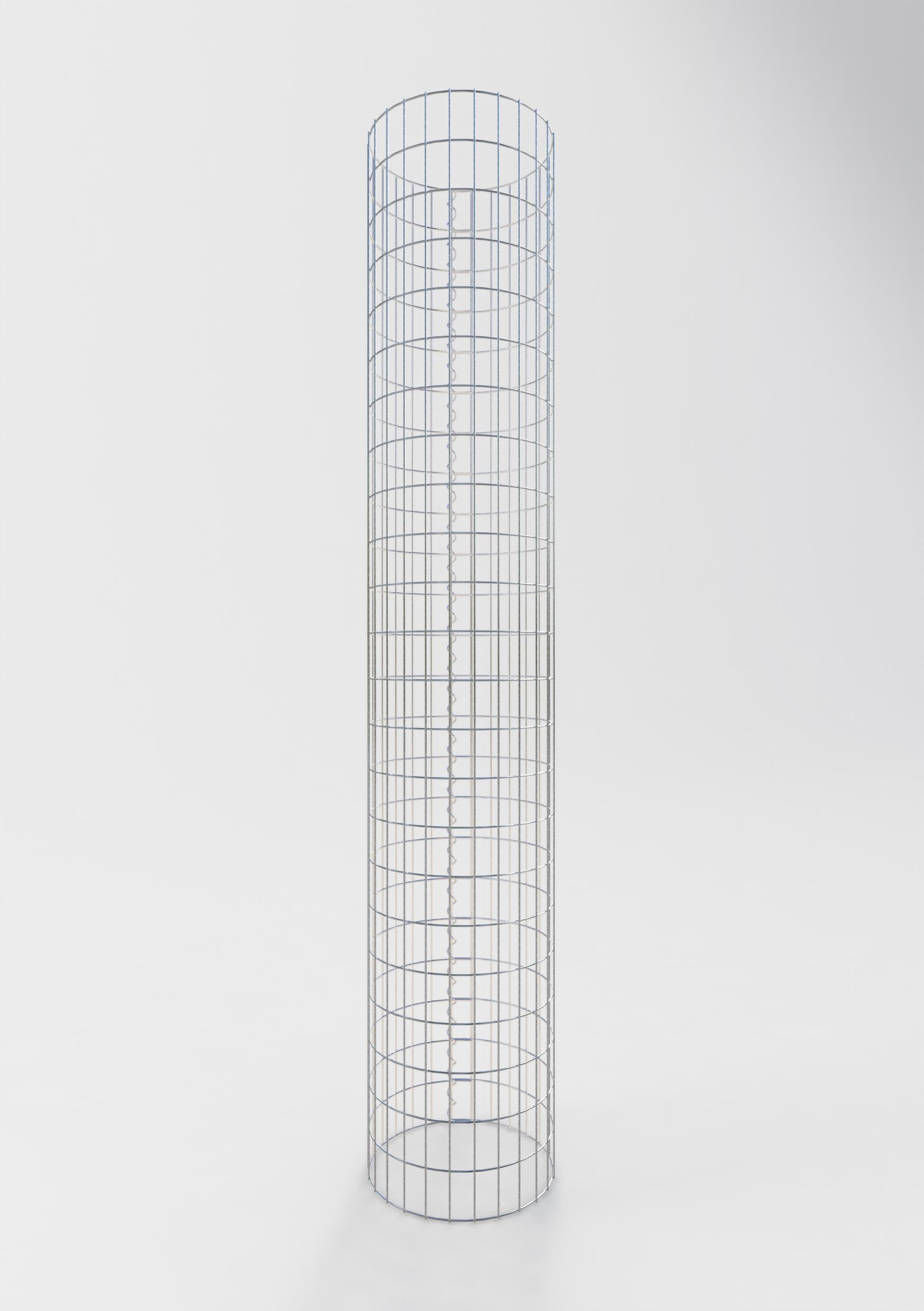 Gabionensäule rund 42 cm Durchmesser, 230 cm Höhe, Maschenweite 5 cm x 10 cm