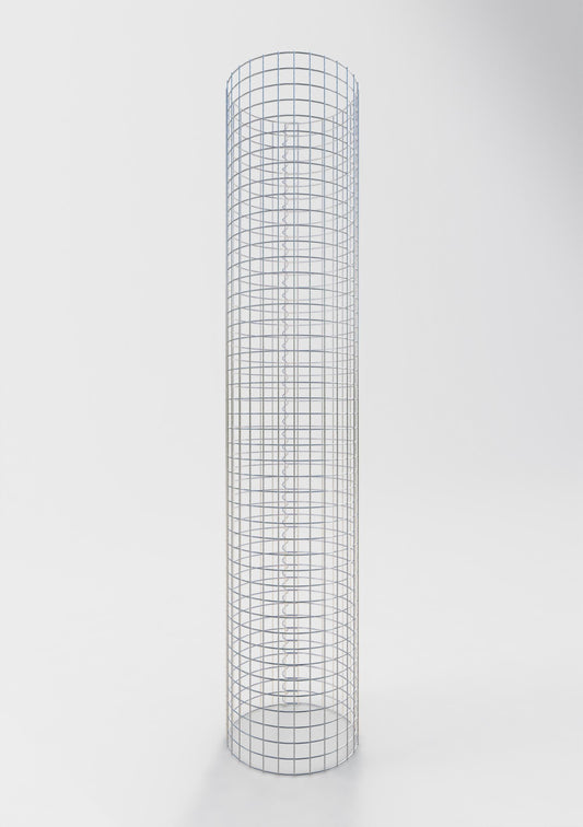 Colonna gabbionata rotonda 47 cm di diametro, 230 cm di altezza, maglia 5 cm x 5 cm