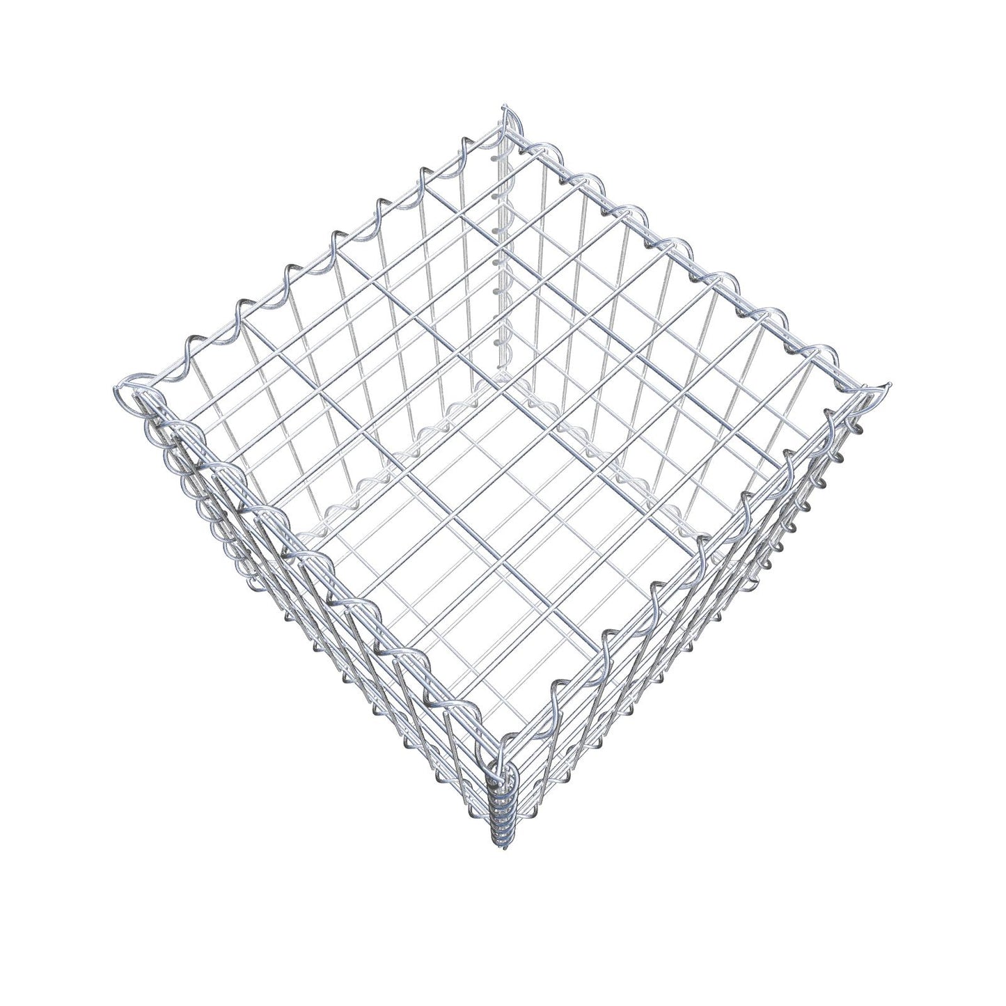 Gabion 40 cm x 40 cm x 40 cm (L x H x D), maskestørrelse 5 cm x 10 cm, spiral