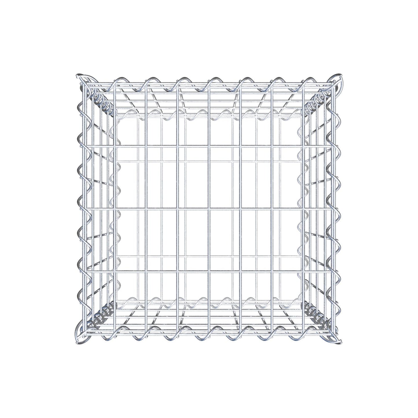 Gabion 40 cm x 40 cm x 40 cm (L x H x D), maskestørrelse 5 cm x 10 cm, spiral