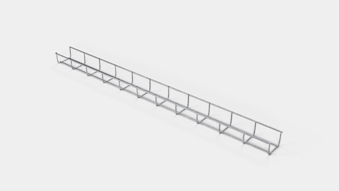 Cable duct height 110 cm, depth 5 cm, mesh size 5 x 10 cm