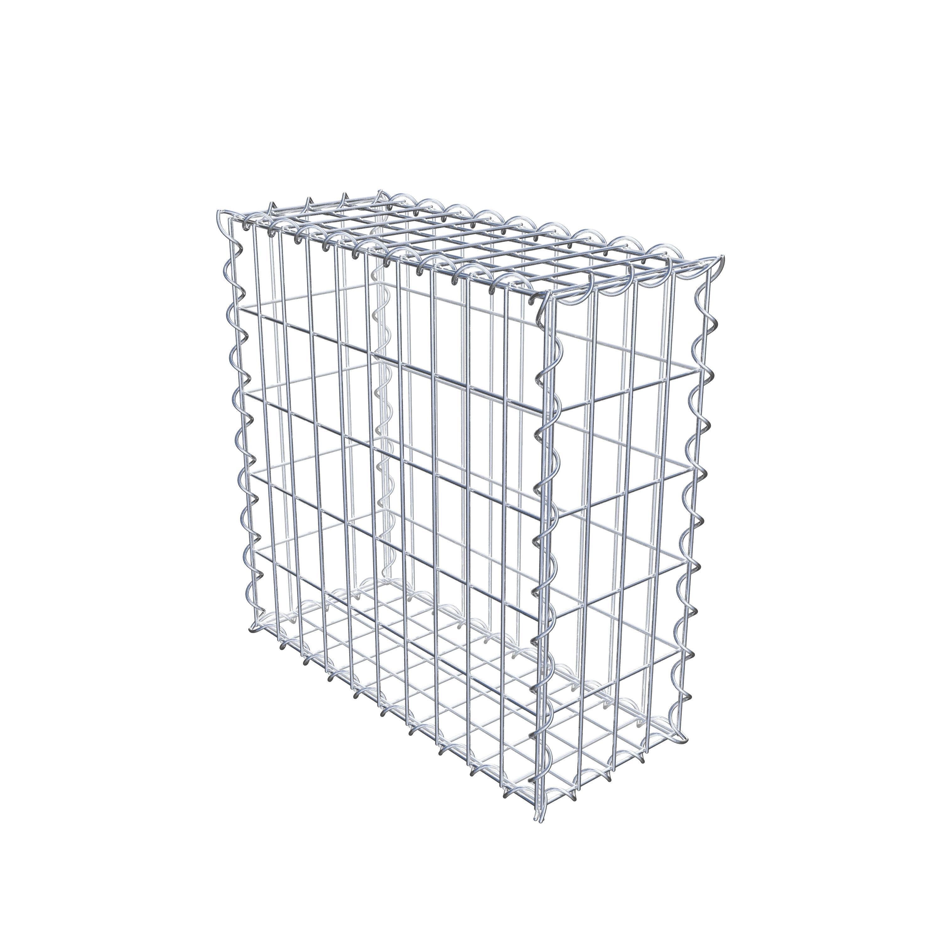 Gabion 50 cm x 50 cm x 20 cm (L x H x P), mailles 5 cm x 10 cm, spirale