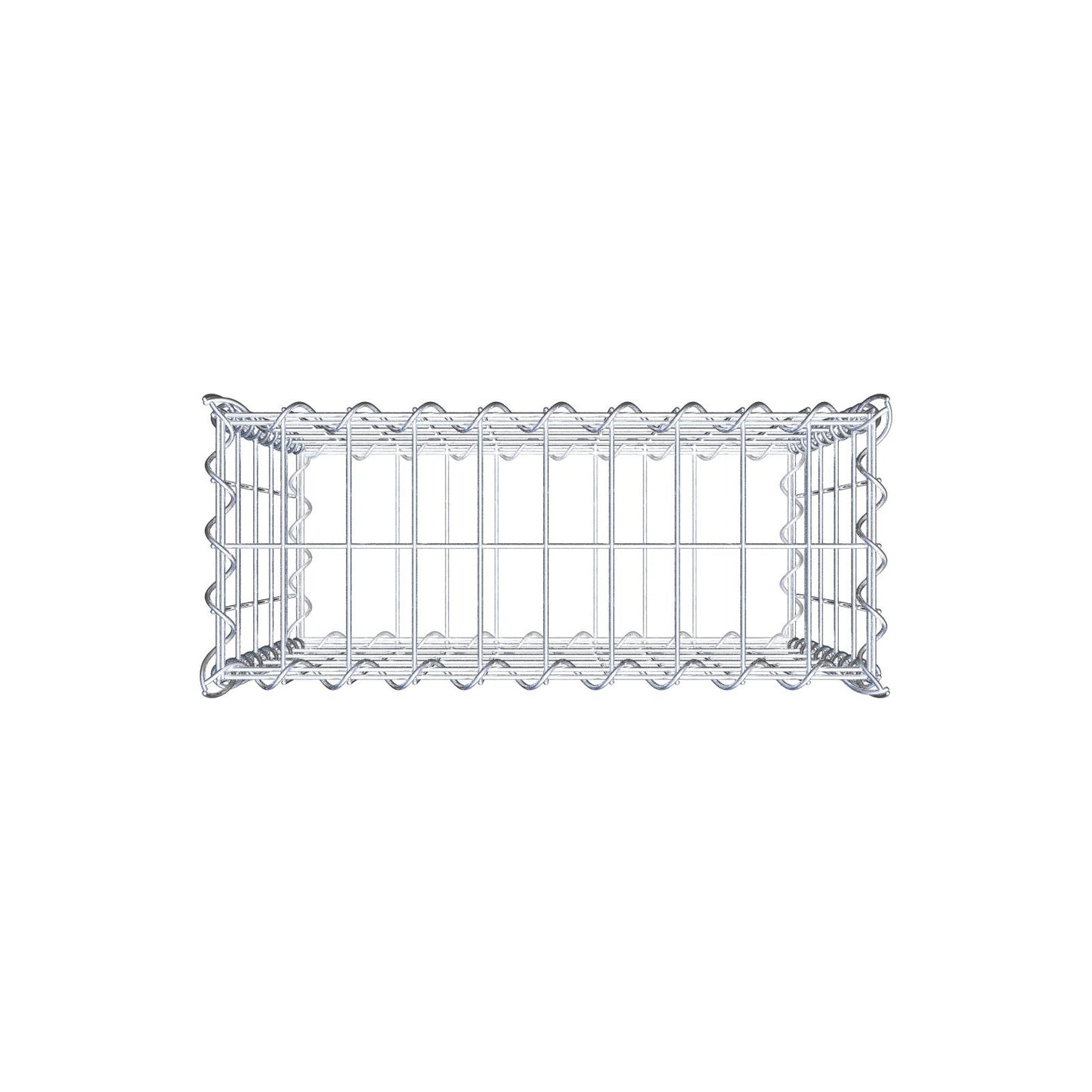 Gabion 50 cm x 50 cm x 20 cm (L x H x D), maskestørrelse 5 cm x 10 cm, spiral