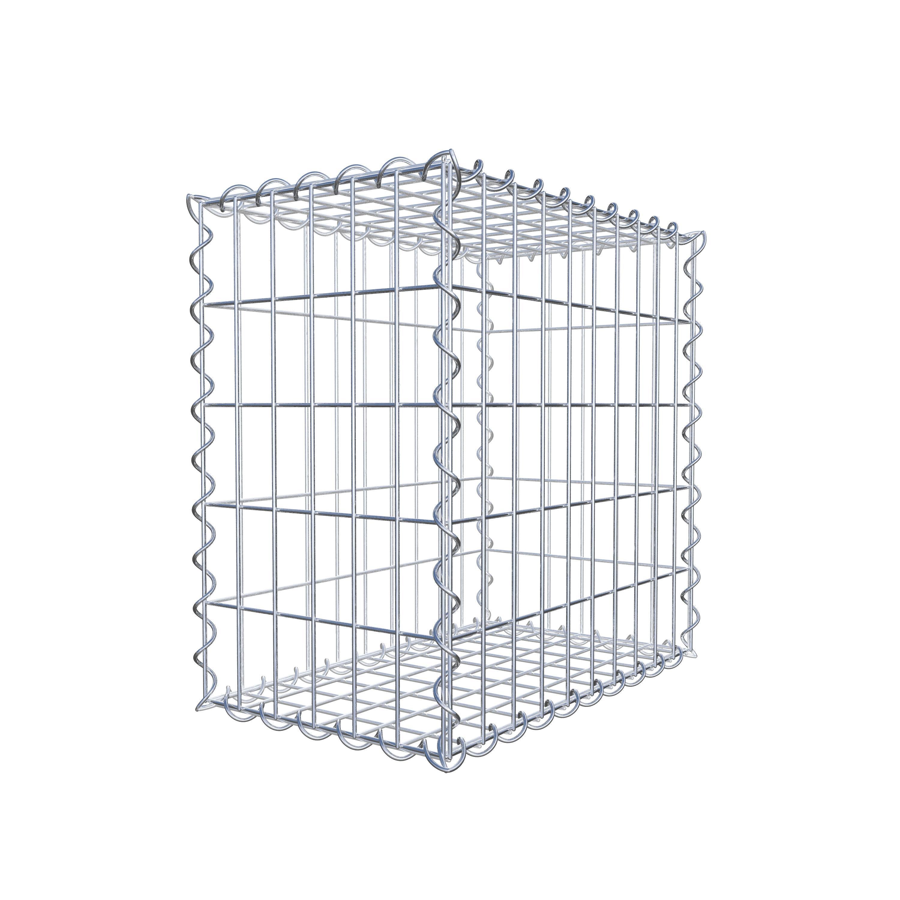 Gabion 50 cm x 50 cm x 30 cm (L x H x P), mailles 5 cm x 10 cm, spirale