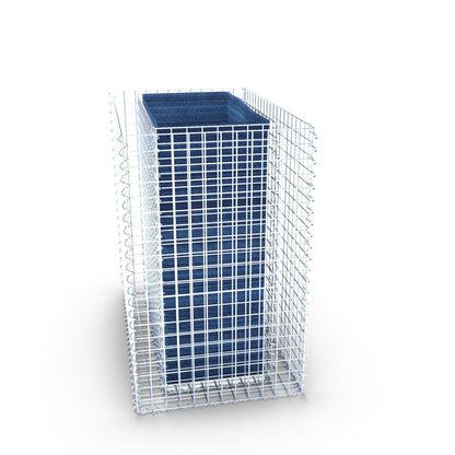 Letto rialzato rettangolare 100 cm x 100 cm x 60 cm (L x H x P), dimensione della rete 5 x 5 cm, spessore delle pareti 10 cm