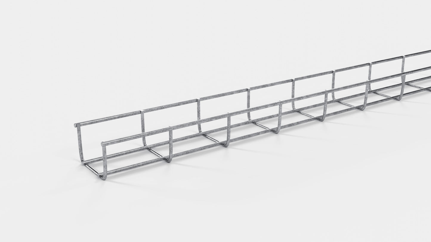 Cable duct height 110 cm, depth 5 cm, mesh size 5 x 10 cm